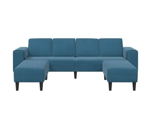 Dīvānu Komplekts 3 Pcs Zila Samts