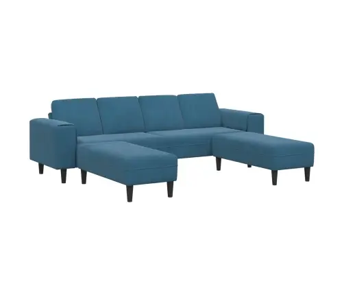 Dīvānu Komplekts 3 Pcs Zila Samts