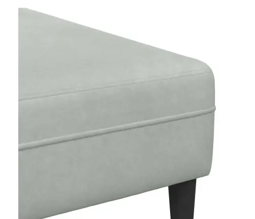 Dīvānu Komplekts 3 Pcs Gaiši Pelēka Samts