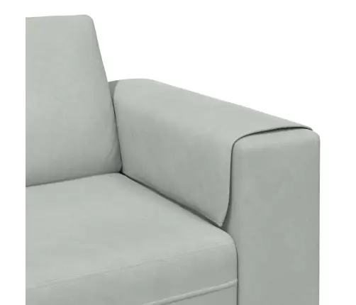 Dīvānu Komplekts 3 Pcs Gaiši Pelēka Samts