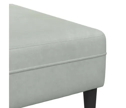 Dīvānu Komplekts 3 Pcs Gaiši Pelēka Samts