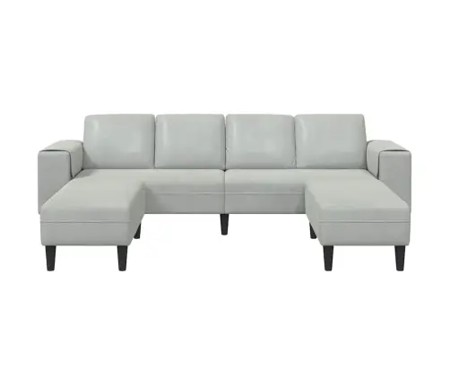 Dīvānu Komplekts 3 Pcs Gaiši Pelēka Samts