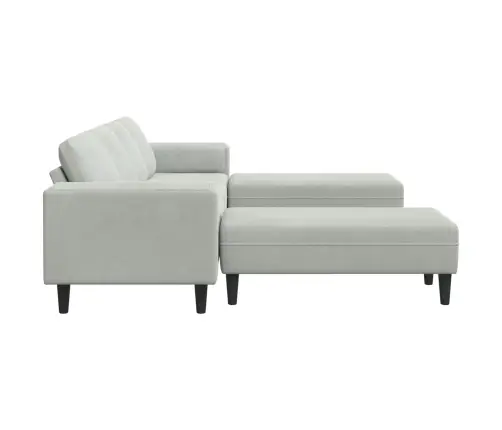 Svetainės Sofa 3 Pcs Šviesiai Pilka