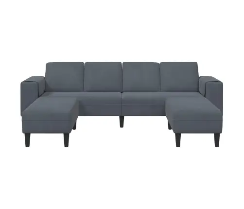 Dīvānu Komplekts 3 Pcs Tumši Pelēka Samts