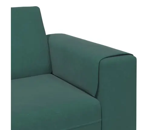 Dīvānu Komplekts 3 Pcs Tumši Zaļa Samts
