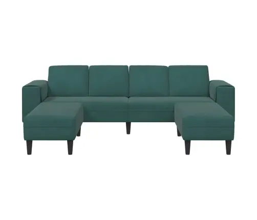 Elutuba Diivan 3 Pcs Tume Rohelise