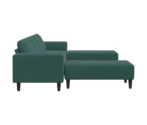 Elutuba Diivan 3 Pcs Tume Rohelise