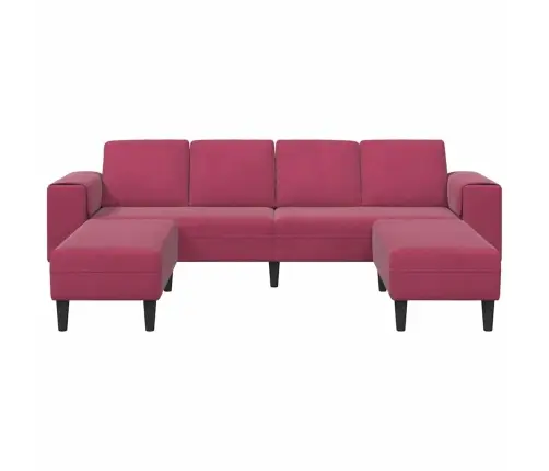 Dīvānu Komplekts 3 Pcs Vīnsarkans Samts