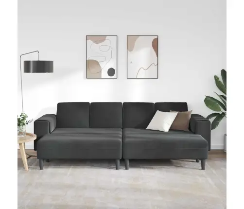 Svetainės Sofa 3 Pcs Juoda