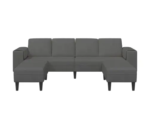 Sofa Tamsiai Pilka 250 X 188 X 76 Cm Kordūrinis Audinys