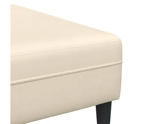 Audinio Sofa Su Pagalve Kreminė 208 Cm Kordūrinė Medžiaga