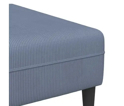 Audinio Sofa Su Pagalve Mėlyna Kordūrinė Medžiaga