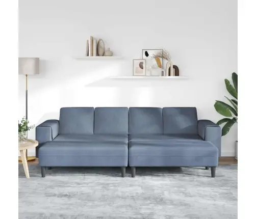 Diivan Padjaga Sinine 250 X 188 X 76 Cm Korter Kangas