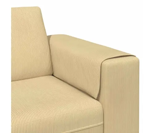 Auduma Dīvāns Ar Spilvenu Pelēki Zaļa Korduroja Audums