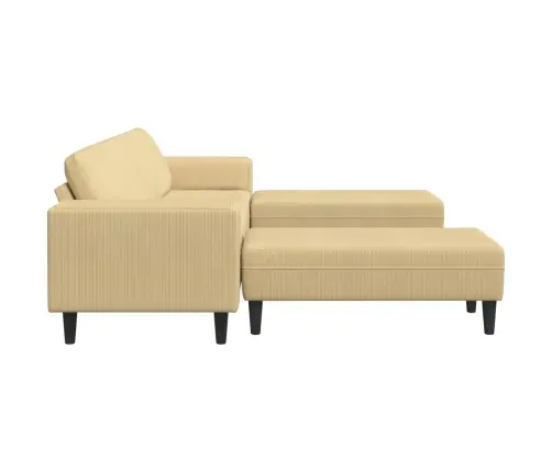 Auduma Dīvāns Ar Spilvenu Pelēki Zaļa Korduroja Audums