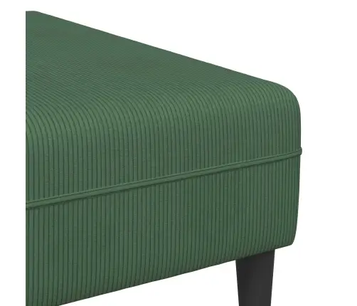 Auduma Dīvāns Ar Spilvenu Tumši Zaļš Korduroja Audums