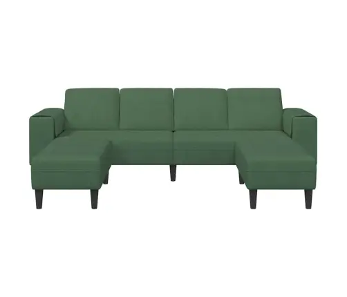 Auduma Dīvāns Ar Spilvenu Tumši Zaļš Korduroja Audums Auduma Dīvāns Ar Spilvenu Tumši Zaļš Korduroja Audums