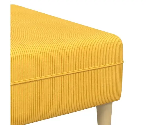 Auduma Dīvāns Gaiši Dzeltena Korduroja Audums