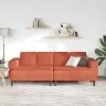Sofa Raudona Oranžinė 250 X 188 X 76 Cm Kordūrinis Audinys