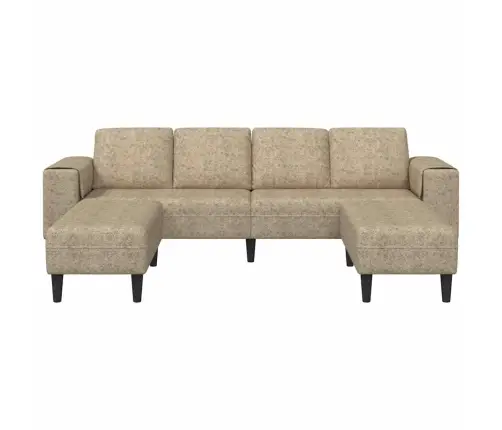 Dīvānu Komplekts 3 Pcs Gaiši Pelēka Mākslīga Zamša Āda