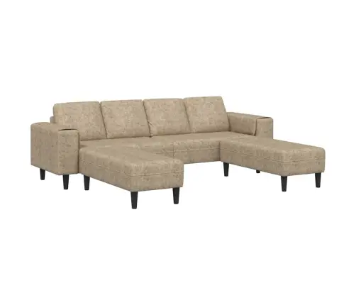 Dīvānu Komplekts 3 Pcs Gaiši Pelēka Mākslīga Zamša Āda