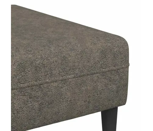 Dīvānu Komplekts 3 Pcs Tumši Pelēka Mākslīga Zamša Āda