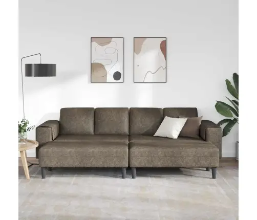 Svetainės Sofa 3 Pcs Tamsiai Pilka
