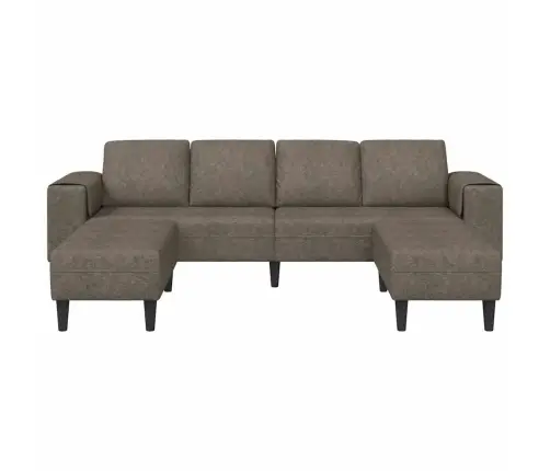 Dīvānu Komplekts 3 Pcs Tumši Pelēka Mākslīga Zamša Āda