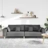Audinio Sofa Su Pagalve Tamsiai Pilka 208 Cm Audinys