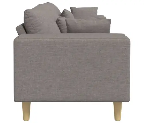 Auduma Dīvāns Ar Spilvenu Pelēkbrūna 208 Cm Audums