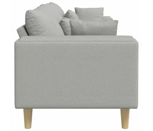 Auduma Dīvāns Ar Spilvenu Mākoņu Pelēka 208 Cm Audums