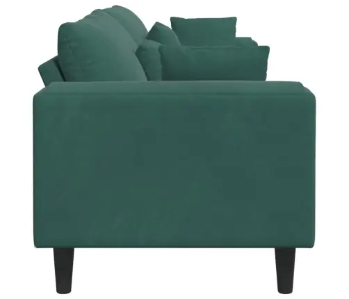 Sametdiivan Padjaga Tume Rohelise 208 Cm Samet