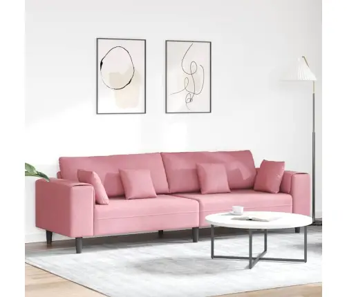Samta Dīvāns Ar Spilvenu Ar Spilvenu Rozā 209 Cm Samts Vidaxl Samta Dīvāns Ar Spilvenu Ar Spilvenu Rozā 209 Cm Samts Vidaxl