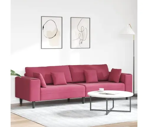 Diivan Padjaga Veinpunane 250 X 77 X 76 Cm Samet