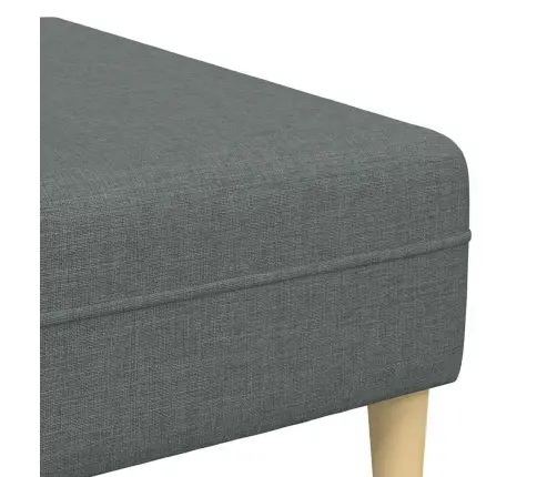 Auduma Dīvāns Ar Spilvenu 3 Pcs Tumši Pelēks 208 Cm Audums