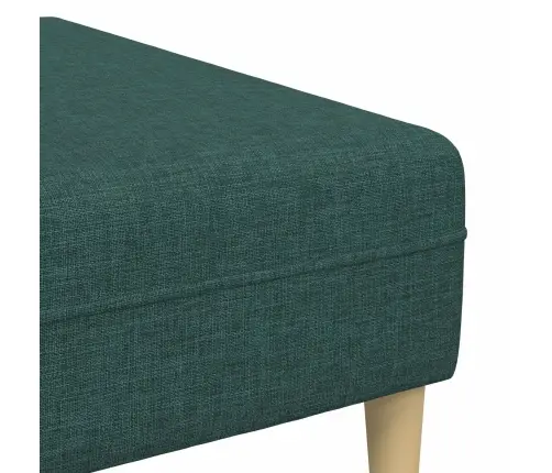 Auduma Dīvāns Ar Spilvenu 3 Pcs Tumši Zaļš 208 Cm Audums