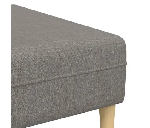 Auduma Dīvāns Ar Spilvenu 3 Pcs Pelēkbrūna 208 Cm Audums