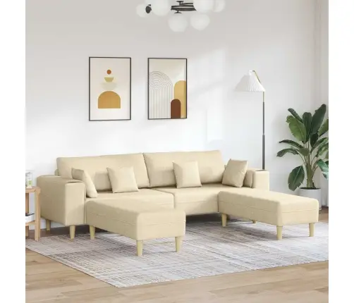 Kangast Diivan Padjaga Cream 208 Cm Kangas