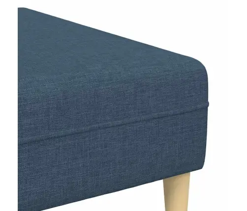 Auduma Dīvāns Ar Spilvenu 3 Pcs Zila 208 Cm Audums