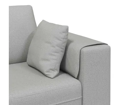 Auduma Dīvāns Ar Spilvenu 3 Pcs Mākoņu Pelēka 208 Cm Audums