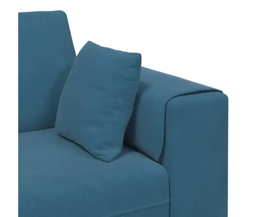 Samta Dīvāns Ar Spilvenu Ar Spilvenu 3 Pcs Zila 208 Cm Samts Vidaxl