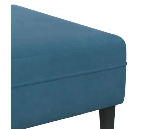 Samta Dīvāns Ar Spilvenu Ar Spilvenu 3 Pcs Zila 208 Cm Samts Vidaxl