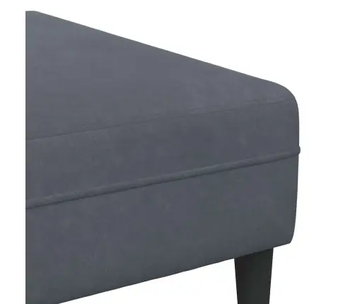 Samta Dīvāns Ar Spilvenu Ar Spilvenu 3 Pcs Tumši Pelēks 208 Cm Samts Vidaxl