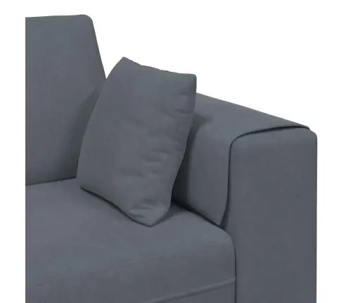 Samta Dīvāns Ar Spilvenu Ar Spilvenu 3 Pcs Tumši Pelēks 208 Cm Samts Vidaxl