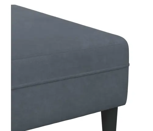 Samta Dīvāns Ar Spilvenu Ar Spilvenu 3 Pcs Tumši Pelēks 208 Cm Samts Vidaxl