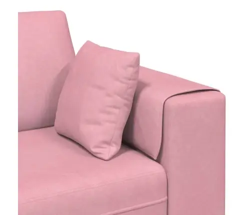 Samta Dīvāns Ar Spilvenu Ar Spilvenu 3 Pcs Rozā 208 Cm Samts Vidaxl