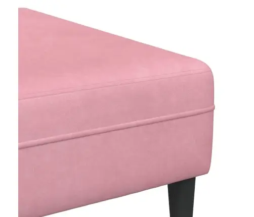 Samta Dīvāns Ar Spilvenu Ar Spilvenu 3 Pcs Rozā 208 Cm Samts Vidaxl