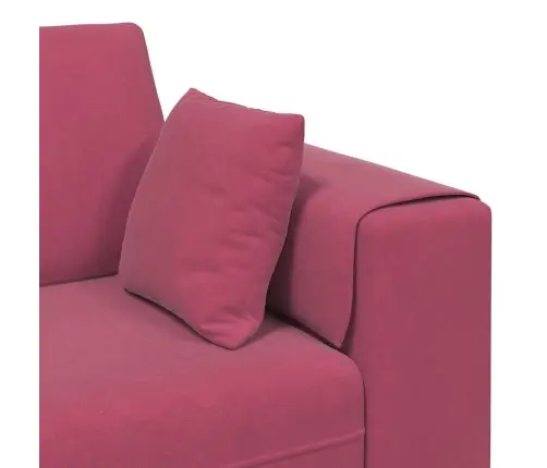 Samta Dīvāns Ar Spilvenu Ar Spilvenu 3 Pcs Vīna Sarkans 208 Cm Samts Vidaxl