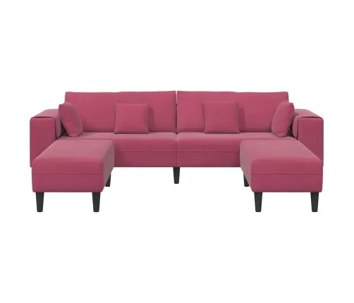 Diivan Padjaga 3 Pcs Veinpunane Samet