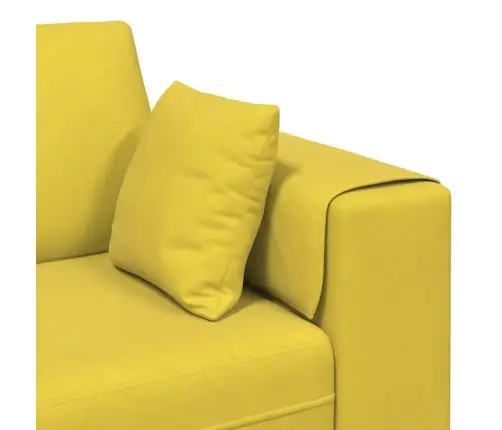 Sametdiivan Padjaga 3 Pcs Kollane 208 Cm Samet